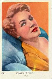 1955 Dutch Gum Set 8 (Numbered) #443 Claire Trevor Front