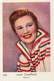1955 Dutch Gum Set 8 (Numbered) #524 Joan Caulfield Front