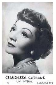 1950 Illustra Dutch Serie A #172 Claudette Colbert Front