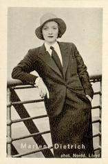1932 Macedonia Cigaretten Abbildungen Der Prominentested U. Aktuellsten Filmkunstler (Illustrations of the Most Prominent and Latest Filmmakers)(German Text) #51 Marlene Dietrich Front