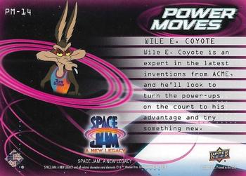 2021 Upper Deck Space Jam: A New Legacy - Power Moves #PM-14 Wile E. Coyote Back