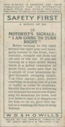 1934 Wills's Safety First #10 Motorist's Signal 