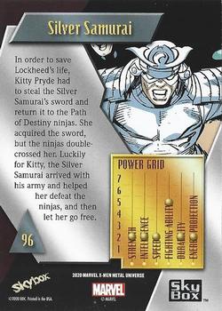 2021 SkyBox Metal Universe Marvel X-Men - Blue #96 Silver Samurai Back