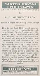 1936 Ogden's Shots From the Films #24 Frank Morgan / Cicely Courtneidge Back