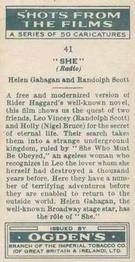 1936 Ogden's Shots From the Films #41 Helen Gahagan / Randolph Scott Back