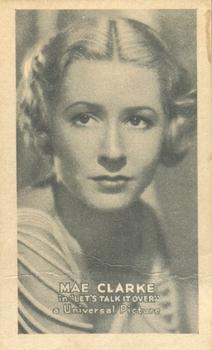 1934 Golden Grain Motion Picture Stars - T84 #NNO Mae Clarke Front