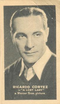 1934 Golden Grain Motion Picture Stars - T84 #NNO Ricardo Cortez Front