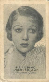 1934 Golden Grain Motion Picture Stars - T84 #NNO Ida Lupino Front