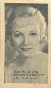 1934 Golden Grain Motion Picture Stars - T84 #NNO Marion Nixon Front