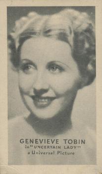 1934 Golden Grain Motion Picture Stars - T84 #NNO Genevieve Tobin Front