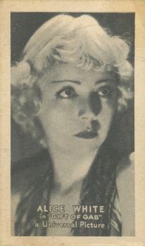 1934 Golden Grain Motion Picture Stars - T84 #NNO Alice White Front