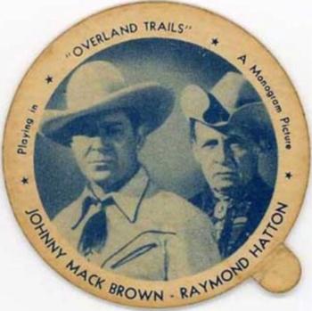 1948 Dixie Cup Lids Movie, Cowboy, and TV Stars (F5-14) #NNO Johnny Mack Brown / Raymond Hatton Front