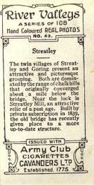 1926 Cavanders Army Club Cigarettes River Valleys (Small) #43 Streatley Back
