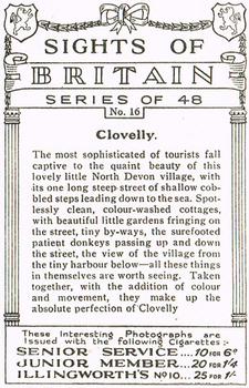 1936 Pattreiouex Sights of Britain #16 Clovelly Back