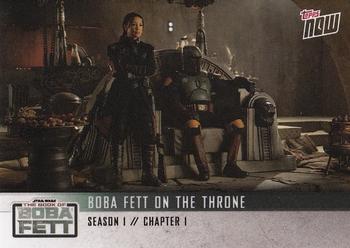 2022 Topps Now Star Wars: The Book of Boba Fett #1 Boba Fett on the Throne Front