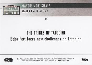 2022 Topps Now Star Wars: The Book of Boba Fett #6 Mayor Mok Shaiz Back