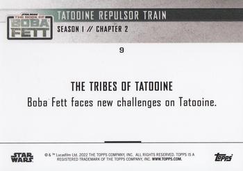 2022 Topps Now Star Wars: The Book of Boba Fett #9 Tatooine Repulsor Train Back