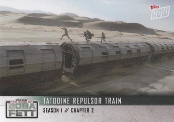 2022 Topps Now Star Wars: The Book of Boba Fett #9 Tatooine Repulsor Train Front