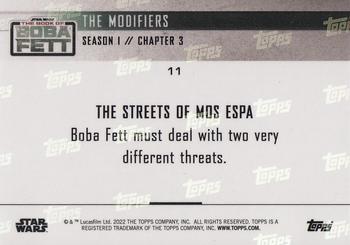 2022 Topps Now Star Wars: The Book of Boba Fett #11 The Modifiers Back