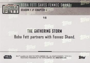 2022 Topps Now Star Wars: The Book of Boba Fett #16 Boba Fett Saves Fennec Shand Back