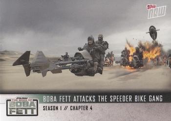 2022 Topps Now Star Wars: The Book of Boba Fett #17 Boba Fett Attacks the Speeder Bike Gang Front