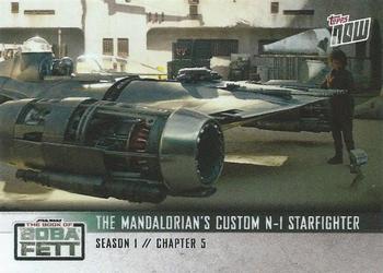 2022 Topps Now Star Wars: The Book of Boba Fett #24 The Mandalorian's Custom N-1 Starfighter Front