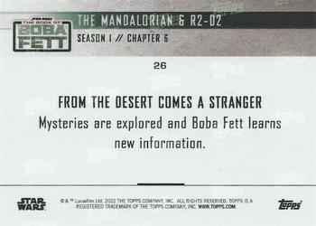 2022 Topps Now Star Wars: The Book of Boba Fett #26 The Mandalorian & R2-D2 Back