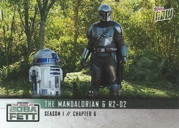 2022 Topps Now Star Wars: The Book of Boba Fett #26 The Mandalorian & R2-D2 Front
