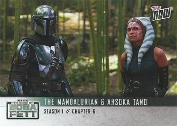 2022 Topps Now Star Wars: The Book of Boba Fett #27 The Mandalorian & Ahsoka Tano Front