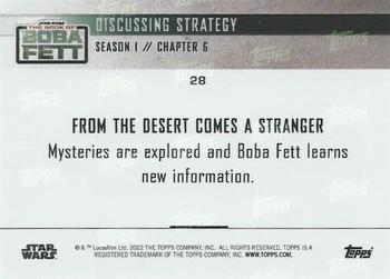 2022 Topps Now Star Wars: The Book of Boba Fett #28 Discussing Strategy Back
