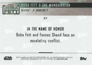 2022 Topps Now Star Wars: The Book of Boba Fett #31 Boba Fett & The Mandalorian Back
