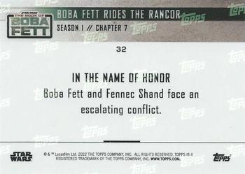2022 Topps Now Star Wars: The Book of Boba Fett #32 Boba Fett Rides the Rancor Back