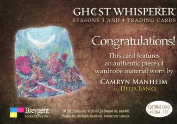 2010 Breygent Ghost Whisperer Seasons 3 & 4 - Costumes #G3&4-C13 Camryn Manheim Back