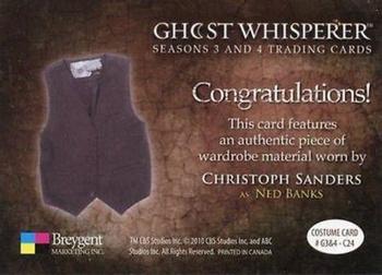 2010 Breygent Ghost Whisperer Seasons 3 & 4 - Costumes #G3&4-C24 Christoph Sanders Back