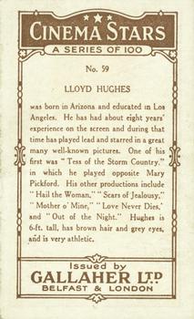 1926 Gallaher Cinema Stars #59 Lloyd Hughes Back
