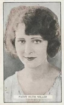 1926 Gallaher Cinema Stars #70 Patsy Ruth Miller Front