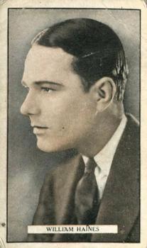 1926 Gallaher Cinema Stars #96 William Haines Front