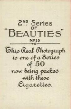 1926 British American Tobacco Beauties 2nd Series #15 Helen Gilliland Back
