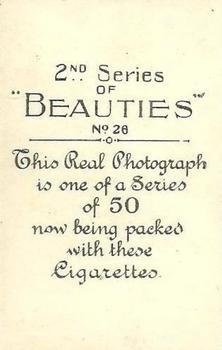 1926 British American Tobacco Beauties 2nd Series #26 Harriet Hammond Back