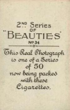 1926 British American Tobacco Beauties 2nd Series #34 Eileen Percy Back