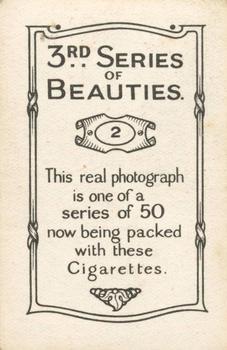 1926 British American Tobacco Beauties 3rd Series #2 Juliette Compton Back
