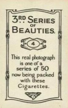 1926 British American Tobacco Beauties 3rd Series #4 Enid Stamp Taylor Back