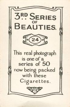 1926 British American Tobacco Beauties 3rd Series #24 Juliette Compton Back