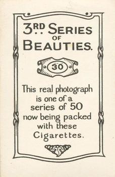 1926 British American Tobacco Beauties 3rd Series #30 Betty Ross Clarke Back