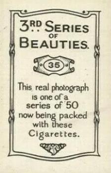 1926 British American Tobacco Beauties 3rd Series #35 Stephanie Stephens Back