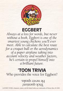 1993 Looney Tunes Toon in to School #NNO Eggbert Back