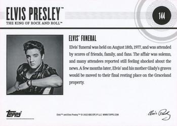2022 Topps Online Elvis Presley: The King of Rock and Roll #144 Elvis' Funeral Back