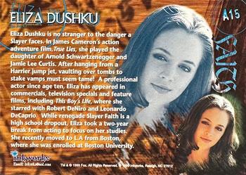 1999 Inkworks Buffy the Vampire Slayer Season 3 - Autographs #A15 Eliza Dushku Back