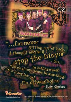1999 Inkworks Buffy the Vampire Slayer Season 3 - Graduation Day Puzzle #G2 Graduation Day Back