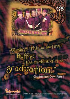 1999 Inkworks Buffy the Vampire Slayer Season 3 - Graduation Day Puzzle #G8 Graduation Day Back